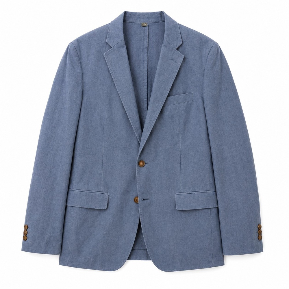 J. CREW Ludlow Classic-Fit Unstructured Jacket Sz 48L Navy Somelos Linen Blend